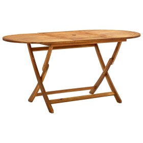 Folding garden table solid acacia wood 160x85x75 cm by vidaXL, Garden tables - Ref: Foro24-313324, Price: 132,56 €, Discount: %