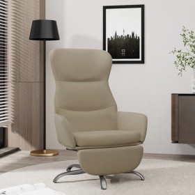 Sillón de relax con reposapiés tela de microfibra gris claro de vidaXL, Sillones - Ref: Foro24-3097480, Precio: 107,99 €, Des...