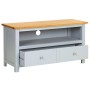 Solid oak wood TV cabinet 90x35x48 cm by vidaXL, TV Furniture - Ref: Foro24-288631, Price: 122,99 €, Discount: %