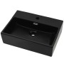 Lavabo con orificio para grifo cerámica negro 51,5x38,5x15 cm de vidaXL, Lavabos - Ref: Foro24-142741, Precio: 111,51 €, Desc...