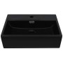 Lavabo con orificio para grifo cerámica negro 51,5x38,5x15 cm de vidaXL, Lavabos - Ref: Foro24-142741, Precio: 111,51 €, Desc...