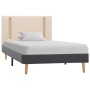 Bed frame with LED cream and dark gray fabric 100x200 cm by vidaXL, Beds and slatted bases - Ref: Foro24-286770, Price: 152,8...