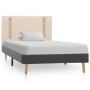 Bed frame with LED cream and dark gray fabric 100x200 cm by vidaXL, Beds and slatted bases - Ref: Foro24-286770, Price: 152,8...