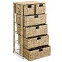 Storage unit with 6 baskets47x37x100 cm water hyacinth by vidaXL, Lockers and storage cabinets - Ref: Foro24-245493, Price: 1...