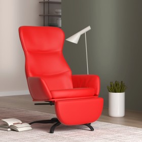 Sillón de relax y reposapiés cuero artificial rojo de vidaXL, Sillones - Ref: Foro24-3097456, Precio: 111,99 €, Descuento: %