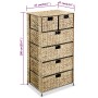 Storage unit with 6 baskets47x37x100 cm water hyacinth by vidaXL, Lockers and storage cabinets - Ref: Foro24-245493, Price: 1...