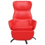 Red artificial leather relaxation armchair and footrest by vidaXL, Armchairs - Ref: Foro24-3097456, Price: 111,77 €, Discount: %