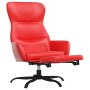 Red artificial leather relaxation armchair and footrest by vidaXL, Armchairs - Ref: Foro24-3097456, Price: 111,77 €, Discount: %