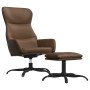 Relaxation armchair with footrest in brown synthetic leather by vidaXL, Armchairs - Ref: Foro24-3097446, Price: 131,61 €, Dis...