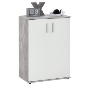 FMD Wardrobe/trunk with 2 doors white and gray by FMD, Wardrobes - Ref: Foro24-428684, Price: 126,81 €, Discount: %