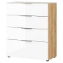 Germania GW-Oakland white and oak 4-drawer chest of drawers by Germania, Drawers - Ref: Foro24-440225, Price: 252,60 €, Disco...