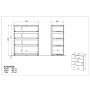 Germania GW-Oakland Kommode mit 4 Schubladen in Weiß und Eiche von Germania, Schubladen - Ref: Foro24-440225, Preis: 252,60 €...