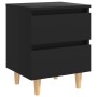 Bedside table black solid pine wood legs 40x35x50 cm by vidaXL, Nightstands - Ref: Foro24-805853, Price: 47,37 €, Discount: %