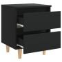 Bedside table black solid pine wood legs 40x35x50 cm by vidaXL, Nightstands - Ref: Foro24-805853, Price: 47,37 €, Discount: %