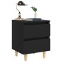 Bedside table black solid pine wood legs 40x35x50 cm by vidaXL, Nightstands - Ref: Foro24-805853, Price: 47,37 €, Discount: %