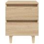 Bedside table solid Sonoma oak wood legs 40x35x50 cm by vidaXL, Nightstands - Ref: Foro24-805857, Price: 57,33 €, Discount: %