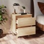 Bedside table solid Sonoma oak wood legs 40x35x50 cm by vidaXL, Nightstands - Ref: Foro24-805857, Price: 57,33 €, Discount: %