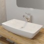 Lavabo lujoso rectangular ceráminca blanco 71x39 cm de vidaXL, Lavabos - Ref: Foro24-140691, Precio: 90,69 €, Descuento: %