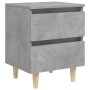 Bedside table with concrete gray pine wood legs 40x35x50 cm by vidaXL, Nightstands - Ref: Foro24-805859, Price: 43,99 €, Disc...