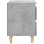 Bedside table with concrete gray pine wood legs 40x35x50 cm by vidaXL, Nightstands - Ref: Foro24-805859, Price: 43,99 €, Disc...