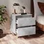 Bedside table with concrete gray pine wood legs 40x35x50 cm by vidaXL, Nightstands - Ref: Foro24-805859, Price: 43,99 €, Disc...