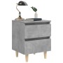 Bedside table with concrete gray pine wood legs 40x35x50 cm by vidaXL, Nightstands - Ref: Foro24-805859, Price: 43,99 €, Disc...