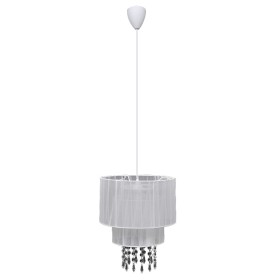 Weiße Pendelleuchte mit Kristallen von vidaXL, Lampen - Ref: Foro24-240681, Preis: 38,99 €, Rabatt: %