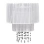 Lámpara de techo colgante blanca con cristales de vidaXL, Lámparas - Ref: Foro24-240681, Precio: 38,99 €, Descuento: %