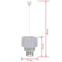 White pendant ceiling lamp with crystals by vidaXL, Lamps - Ref: Foro24-240681, Price: 38,38 €, Discount: %