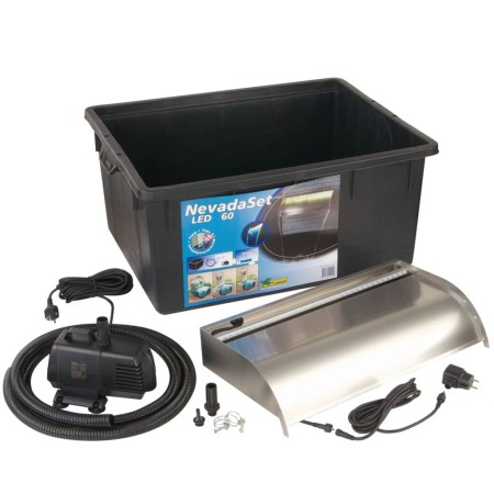 Ubbink Set Cascada Nevada 60 cm con luz LED acero inoxidable de Ubbink, Fuentes y cascadas - Ref: Foro24-401387, Precio: 387,...