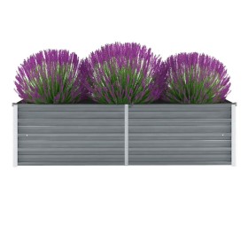 Gray galvanized steel garden bed 160x40x45 cm by vidaXL, Pots and planters - Ref: Foro24-44850, Price: 37,53 €, Discount: %