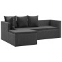 Set de muebles de jardín 4 pzas y cojines ratán sintético negro de vidaXL, Conjuntos de jardín - Ref: Foro24-46105, Precio: 3...