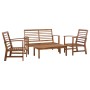 Juego de muebles de jardín 4 piezas madera maciza de acacia de vidaXL, Conjuntos de jardín - Ref: Foro24-47282, Precio: 236,3...