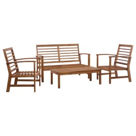 Gartenmöbel-Set 4-teilig aus massivem Akazienholz von vidaXL, Gartensets - Ref: Foro24-47282, Preis: 236,99 €, Rabatt: %