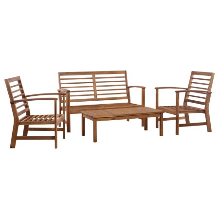 Juego de muebles de jardín 4 piezas madera maciza de acacia de vidaXL, Conjuntos de jardín - Ref: Foro24-47282, Precio: 236,9...