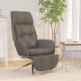 Relaxation armchair and footrest in gray genuine and synthetic leather by vidaXL, Armchairs - Ref: Foro24-3097745, Price: 211...