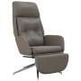 Sillón de relax y reposapiés cuero auténtico y sintético gris de vidaXL, Sillones - Ref: Foro24-3097745, Precio: 211,85 €, De...