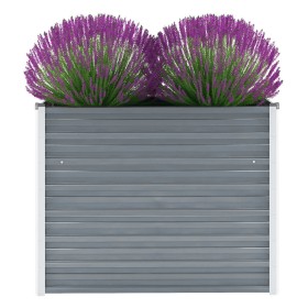 Gray galvanized steel garden bed 100x40x77 cm by vidaXL, Pots and planters - Ref: Foro24-44852, Price: 45,73 €, Discount: %