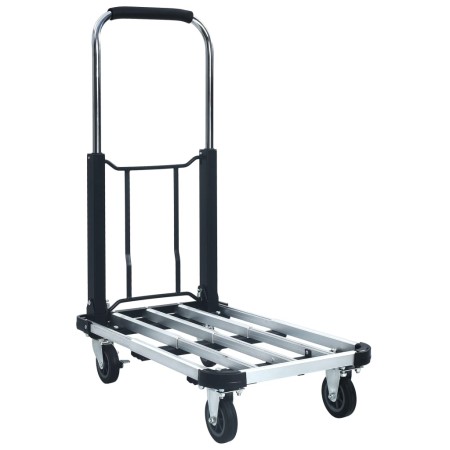 Folding silver aluminum transport cart 150 kg by vidaXL, Stairs on wheels - Ref: Foro24-146448, Price: 91,67 €, Discount: %