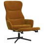 Sillón de relax con reposapiés terciopelo marrón de vidaXL, Sillones - Ref: Foro24-3097503, Precio: 150,99 €, Descuento: %