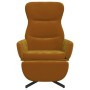 Sillón de relax con reposapiés terciopelo marrón de vidaXL, Sillones - Ref: Foro24-3097503, Precio: 150,99 €, Descuento: %