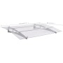 Türvordach aus silbernem und transparentem Polycarbonat, 120 x 90 cm von vidaXL, Markisen - Ref: Foro24-144828, Preis: 100,81...