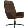 Relaxation armchair with footrest in glossy brown artificial leather by vidaXL, Armchairs - Ref: Foro24-3097716, Price: 123,9...