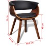 Silla de comedor de madera curvada y cuero sintético de vidaXL, Sillas de comedor - Ref: Foro24-241058, Precio: 170,80 €, Des...