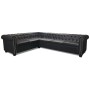 Chesterfield 6 seater corner sofa black artificial leather by vidaXL, Sofas - Ref: Foro24-243617, Price: 958,99 €, Discount: %