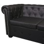 Chesterfield 6 seater corner sofa black artificial leather by vidaXL, Sofas - Ref: Foro24-243617, Price: 958,99 €, Discount: %