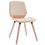 Dining chairs 2 units cream-colored synthetic leather by vidaXL, dining chairs - Ref: Foro24-287382, Price: 244,11 €, Discoun...