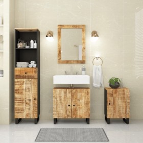 Conjunto de muebles de baño 4 piezas madera maciza de mango de vidaXL, Muebles de baño - Ref: Foro24-3200641, Precio: 354,86 ...