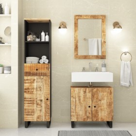 Conjunto de muebles de baño 3 piezas madera maciza de mango de vidaXL, Muebles de baño - Ref: Foro24-3200637, Precio: 290,46 ...