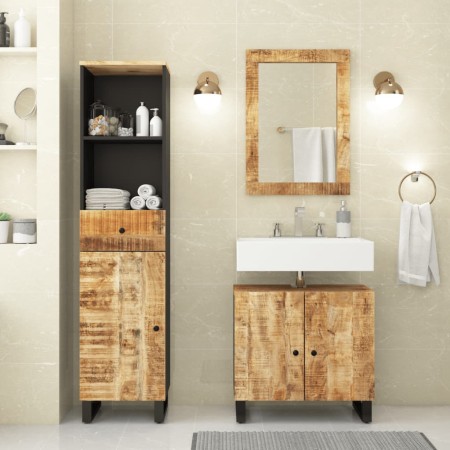 3-piece bathroom furniture set solid mango wood by vidaXL, Bathroom furniture - Ref: Foro24-3200637, Price: 290,46 €, Discoun...